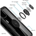 thumbnail image 4 of Designed for iPhone 11 Pro Max Case 6.5 inch, Carbon Fiber Design Clear Crystal Anti-Scratch Case with 360 Degree Rotation Ring Kickstand(Work with Magnetic Car Mount) for iPhone 11 Pro Max,Black, 4 of 7