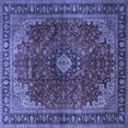 thumbnail image 1 of Ahgly Company Machine Washable Indoor Square Medallion Blue Traditional Area Rugs, 7' Square, 1 of 4