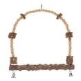 thumbnail image 4 of Percha de madera natural para pájaros medianos y grandes, soporte para loros, jaula de campana oscilante L Zulema Bird Parrot Perch Stand, 4 of 8