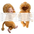thumbnail image 3 of ZHANGDER Infant Toddler Lion Fancy Dress Costume Baby Winter Flannel Hooded Romper Christmas Jumpsuit, 3 of 8