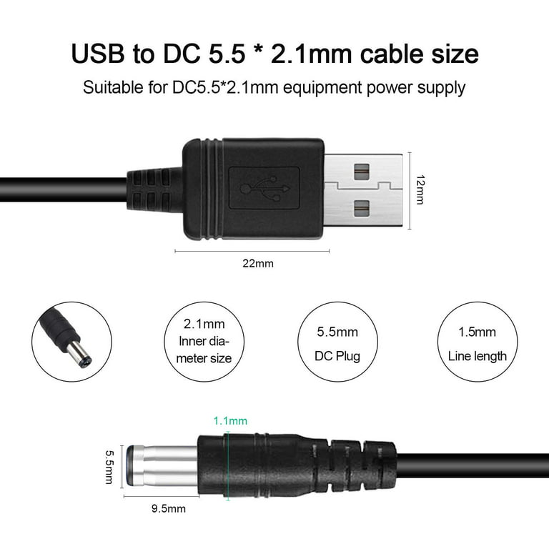 U152-003-N - USB to Type N 5V DC Power Cable, 3-ft.