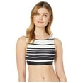 thumbnail image 2 of Ralph Lauren BLACK Gradient Stripe Underwire High Neck Bra Swim Top, US 12, 2 of 4