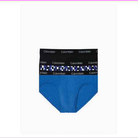 Calvin Klein Men's NP2166O915 Cotton Stretch 3-Pack Hip Brief Size L