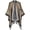Khaki, variant on ZhangBaoLin Women Shawl Wrap Cardigan Poncho Cape Open Front Long Sweater Coat Winter Warm Tassels Blanket
