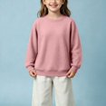 thumbnail image 7 of Lutiedan Boys Girls Knitted Sweaters Teen Crew Neck Long Sleeve Pullover Fall Winter Casual Uniform Sweaters Size 5-16,Pink, 7 of 7