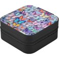 thumbnail image 3 of GZHJMY Butterfly Jewelry Box for Teens Girls Women Birthday Christmas Gift, Portable PU Leather Jewelry Storage Box Mini Travel Jewelry Case for Necklace Bracelet Earrings Rings, 3 of 7