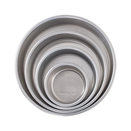 Nordic Ware 4pc Natural Aluminum Round Cake Pan Set, 10", 8", 6" and 4"