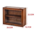thumbnail image 7 of Wooden Desktop Storage Cabinet Freestanding 2 Tiers with Door Shelf Display Case Showcase for Collectibles Sundries Tea Cup Toys Kitchen, 7 of 7