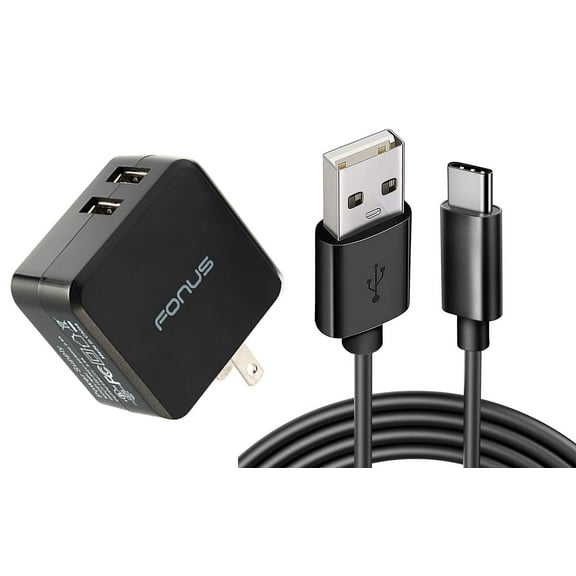 Home Charger for Samsung Galaxy Z Fold7 - 17W 2-Port USB 3.4A Type-C Cable 6ft Power Adapter