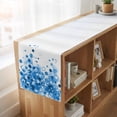 thumbnail image 6 of Table Runners 90 Inches Long Dress Scarves, Blue Gradient Farmhouse Coffee/Dining/Kitchen Table Runner for Living Room, Abstract Polka Dots Vintage Modern Art 13x90 Inch, 6 of 9