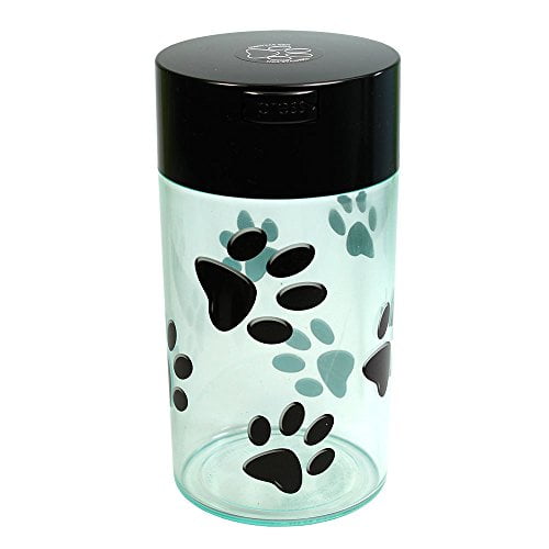 Pawvac 12 Ounce Vacuum Sealed Pet Food Storage Container; Black Cap