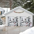 thumbnail image 4 of Fsddascl 6 x 13 Ft Christmas Garage Door Cover, Grey Christmas Large Garage Door Banner, Snowman Xmas Tree Snowflake Birds Hanging Garage Mural Background for Indoor Outdoor Xmas Party Supplies, 4 of 9