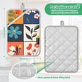 thumbnail image 6 of Yayeee Pot Holders Kitchen Heat Resistant with Pocket 7"x9.8" Cotton Oven Cooking Hot Pads, Floral Patterns, 6 of 7