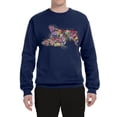 thumbnail image 3 of Tired Sleeping Cat | I Wish I Was My Cat Funny Colorful Kitty | Dean Russo Art Animal Lover Unisex Crewneck Sweatshirt, Navy, Small, 3 of 6