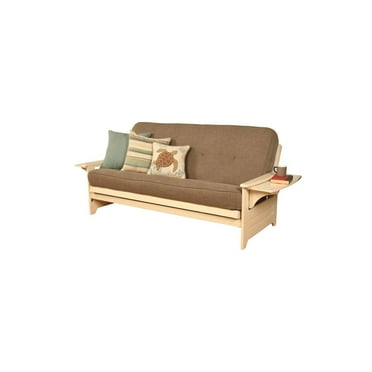 Kodiak Furniture Phoenix Futon with Linen Fabric Mattress in Antique White/Gray