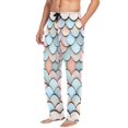 thumbnail image 2 of FORMRS Mens Pajama Pants with Pockets Sleepwear Lounge Bottoms Sizes S-2XL, Blue Shimmering Pattern, 2 of 7