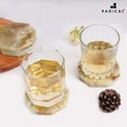 thumbnail image 6 of Radicaln Marble Coasters Set of 6 Handmade 3.5 inch Oceanic Star Coasters for Drinks, Stylish Square Coaster Set with Holder for Coffee Tables, 6 of 7