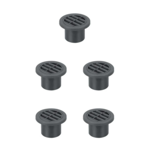 Wweixi Évent d'Air Noir Directionnel 60mm Approprié pour la Sortie Webasto Évent d'Air Chaud 5Set