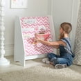thumbnail image 2 of KidKraft Wood and Canvas Sling Bookshelf, Pink & White, 2 of 7