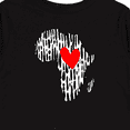 thumbnail image 4 of Inktastic Black History Month Ink Print African Heart Boys or Girls Long Sleeve Toddler T-Shirt, 4 of 5