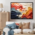 thumbnail image 2 of Designart "Elegance in Colorful Ripple Harmony I" Oversized Fractal Framed Wall Art - Modern Multicolor Abstract Living Room Framed Canvas Art, 2 of 7