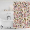 thumbnail image 3 of Easter Shower Curtain, Waterproof Shower Curtains for Bathroom, Country Floral Wreath Rabbit Ears Eggs Carrots Washable Fabric Bathtub Curtain Set Bath Decor with 12 Hooks Standard 72"x72", 3 of 8