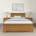 thumbnail image 2 of Plank+Beam Solid Wood Farmhouse Full Bed with Panel Headboard with Trundle, Pecan, 2 of 9