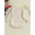 thumbnail image 4 of CIYCuIT Baby Girls Christmas Sweatshirt Romper Long Sleeve Christmas Tree Letter Print Bodysuit Newborn Loose Jumpsuit Daily Clothes 0-24 Months, 4 of 8
