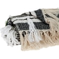 thumbnail image 4 of HomeStock Sophisticated Simplicity Transitional Handloomed 52" x 67" Cotton Throw Blanket for All Living Spaces-Color:Green and Grey, 4 of 10