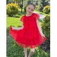 thumbnail image 6 of Arshiner Girls Tulle Dress Toddler Layered Tutu Dresses Rainbow Sequin Summer Party Birthday Wedding Cake Dress Photo Shoot, 6 of 6