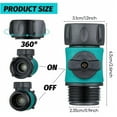 thumbnail image 2 of 4Pcs Garden Hose Connect Water Hose Turn Off Valve Garden Hose Connector Water Hose Connector with Shutoff Valve Set Fit for All Types of Garden Hoses Standard 3/4 Inch Thread, 2 of 9