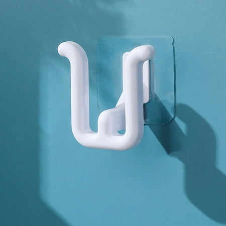 

Bathroom Mop Hook Hanging Rack Non Perforated Wall Hanging Bathroom Mop Storage Rack Strong Fixing Clip Wall Plaster for Holes in The Wall under Coffee Mug Holder M3 Products Coat Hat Hanger