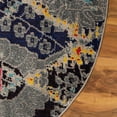 thumbnail image 6 of Unique Loom Indoor Round Southwestern Modern Area Rugs Blue/Red/Gray, 6' 0 x 6' 0 Round, 6 of 8