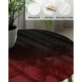 thumbnail image 3 of Fitted Round Tablecloths Table Covers 55-60in,Black and Red Ombre Waterproof Elastic Edged Table Cloth for Kitchen Dining Holiday Party Tables Decor,Abstract Gradient Art, 3 of 6