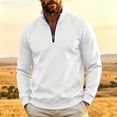 thumbnail image 2 of Men Quarter Zip Sweatshirt Sevevn Stand Collar Long Sleeve Pullover With Side Pockets Soft Fleece Casual Top For Daily Travel And Outdoor Wear, 2 of 9
