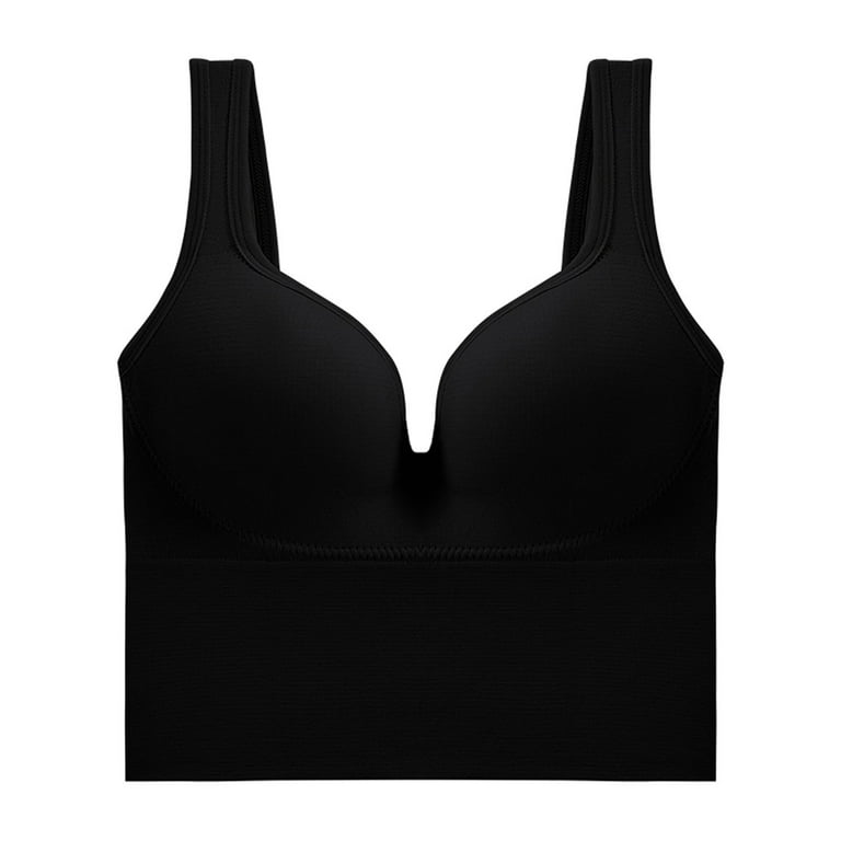 DORKASM Women's T Shirt Bras for Women Wireless Seamless Plunge