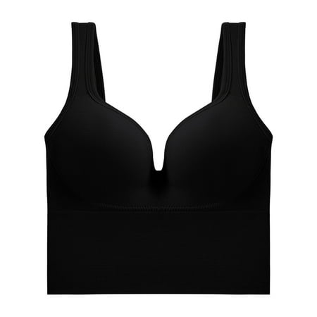 

DORKASM Womens T Shirt Bras for Women 3x Comfortable Longline Padded Shapewear Plunge No Underwire T Shirt Bras Black 2XL