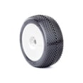 thumbnail image 2 of AKA PRODUCTS INC. 18 Buggy GRIDIRON II Spr Sft LW EVO Mntd Wht AKA14013QRW RC Tire, 2 of 2
