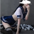 thumbnail image 3 of Lencería erótica Babydoll disfraz de rol para mujer, disfraz Sexy de enfermera, uniforme de estudiante, disfraz de sirvienta erótica, minivestido de falda, 3 of 4