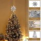 thumbnail image 5 of Adorno para árbol de Navidad KEWITY estrella geométrica 3D con purpurina, 5 of 5