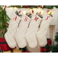 thumbnail image 3 of Personalized Christmas Stockings with Initials, 18 Inches Large Embroidered Monogrammed Cable Knit Christmas Stocking for Family, Xmas Holiday Party Gifts & Decoration for Fireplace, 3 of 7