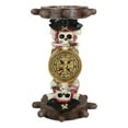 thumbnail image 6 of Gothic Marine Pirate Skulls Crossbones Steer Helm Compasses Sand Timer Figurine, 6 of 10