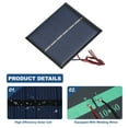 thumbnail image 3 of Uxcell 5 Pcs 3V 0.45W 150mA Mini Solar Panels, Small Polycrystalline Solar Cell Panel with 2 Cable for DIY Electric Toy Materials Kits Charger, 60mm x 55mm, 3 of 6
