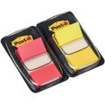 thumbnail image 2 of Post-it Drapeaux 1 Pouce, Idéal pour Marquer et Marquer des Documents Papier, Rouge et Jaune, 50 Drapeaux par Distributeur, Deux, 2 of 5