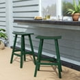 thumbnail image 2 of Costaelm Paradise 29" Poly Plastic Outdoor Patio Bar Stool (Set of 2), Dark Green, 2 of 7