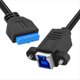 thumbnail image 1 of Cable de Extensión USB 3.0 Tipo B Hembra A USB 3.0 de 20 Pines con Conector IDC Macho, 5 Gbps, para Disco SSD, Cámara, Datos, 30 cm, 1 of 6