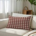 thumbnail image 6 of Brown White Checkered Throw Pillow Cover 20 x 36 Inch Decorative Pillow Cover Farmhouse Plaid Buffalo Elegant Lumbar Pillowcase Seasonal Rectangle Cushion Case for Couch Sofa Bed Living Room, 6 of 9