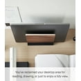 thumbnail image 5 of Yamazaki Home Slim Laptop Stand, Walnut, Steel + Wood, No Assembly, 5 of 7