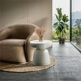 thumbnail image 3 of Afuera Living Contemporary Off White Indoor/Outdoor Concrete End Table, 3 of 6