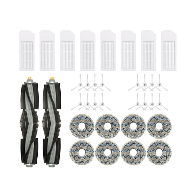 Para Deebot X1 OMNI T10 TURBO Aspiradora Robot Filtro Cepillo lateral Paño de limpieza Repuestos Polvo NegroBlanco,NegroBlanco